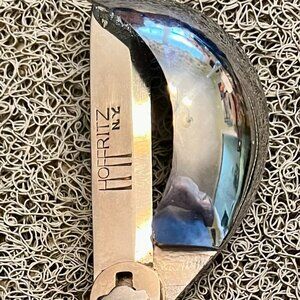 HOFFRITZ, NY CLAM/OYSTER SHELL OPENER~Vintage 50s~Stainless~Made in Italy